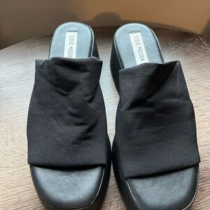 Steve Madden Women's Black Slide Sandals